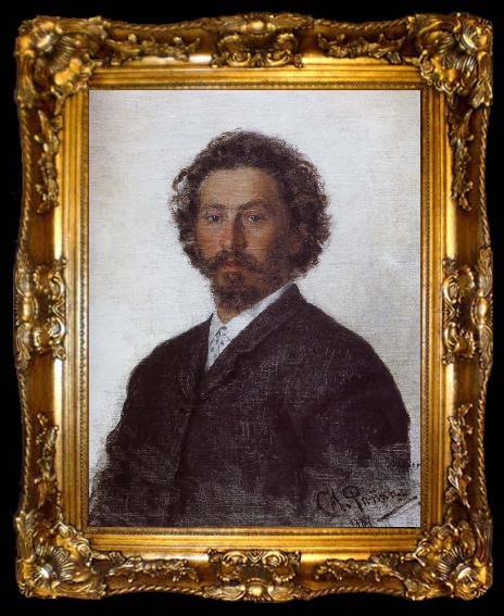 framed  Ilia Efimovich Repin Self-portrait, ta009-2
